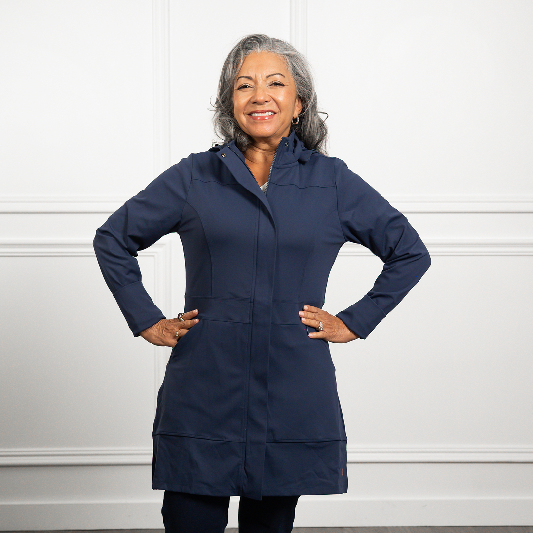 Madison Long Jacket - Lightweight & Bum-Covering | AnyAge Wear