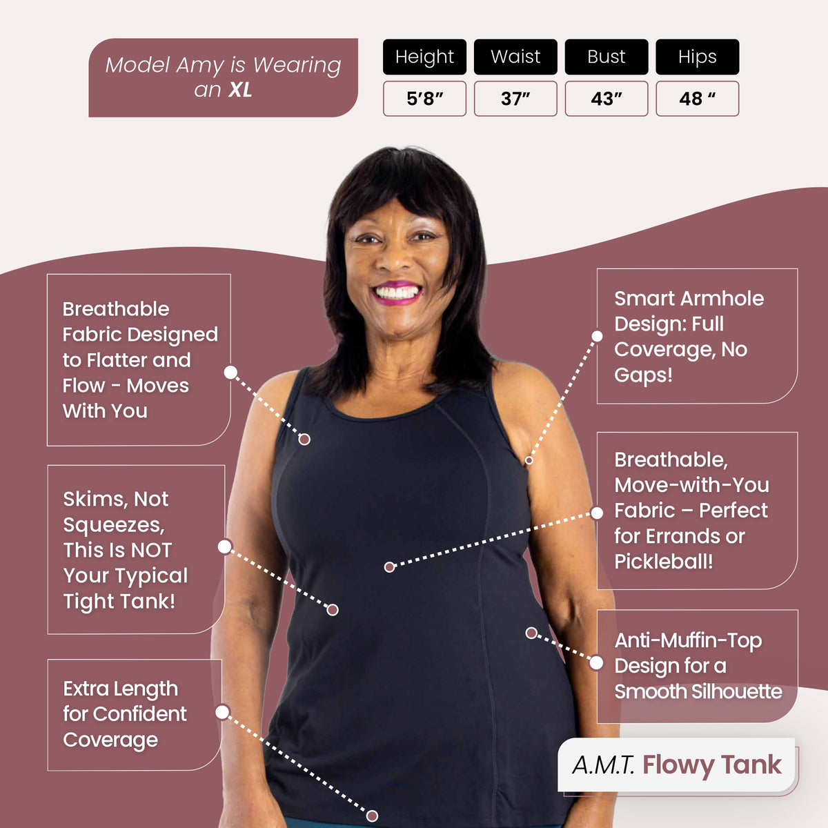 Anti-Muffin-Top Flowy Tank