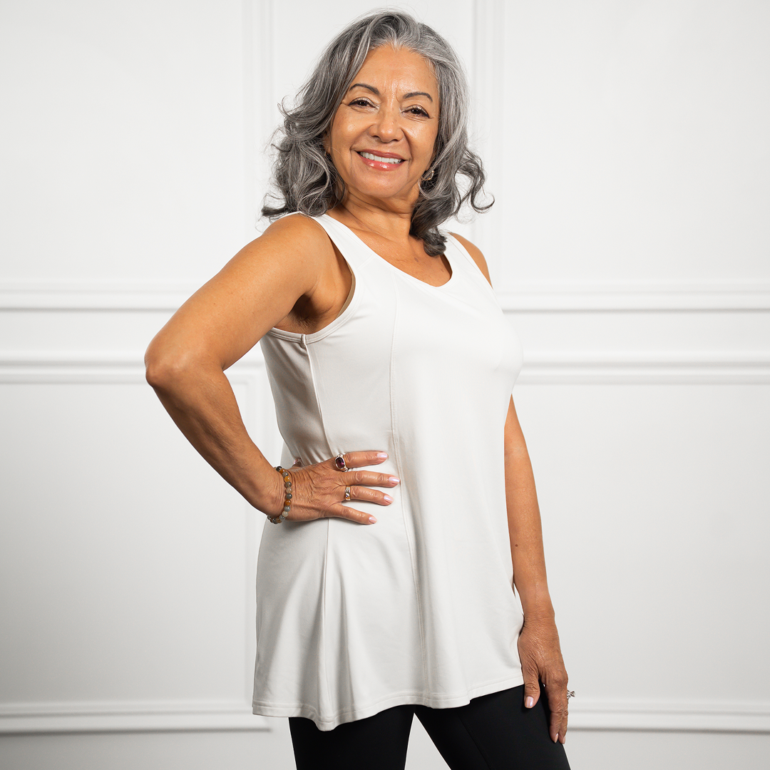 Anti-Muffin-Top Flowy Tank Top (Petite)