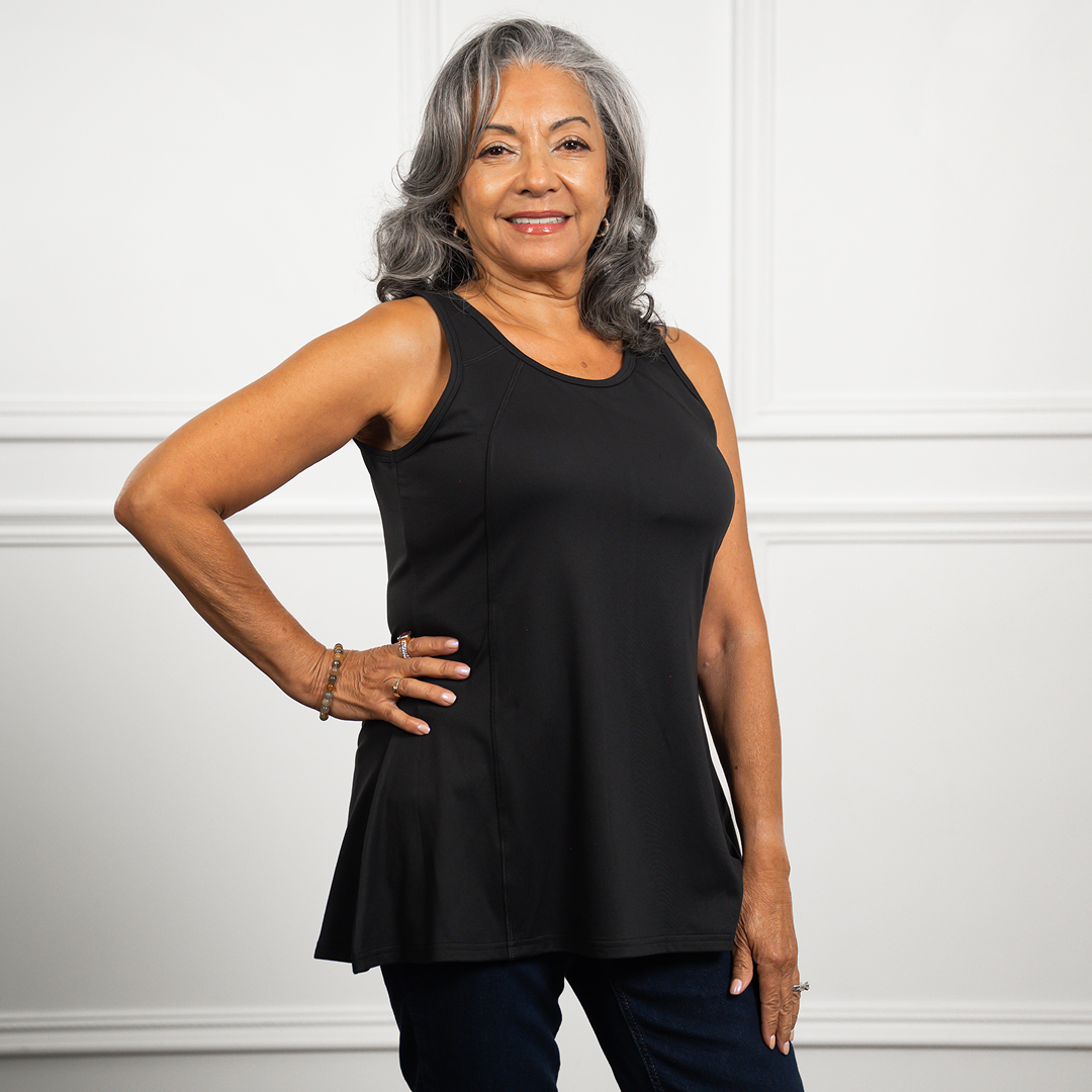 Anti-Muffin-Top Flowy Tank Top (Petite)