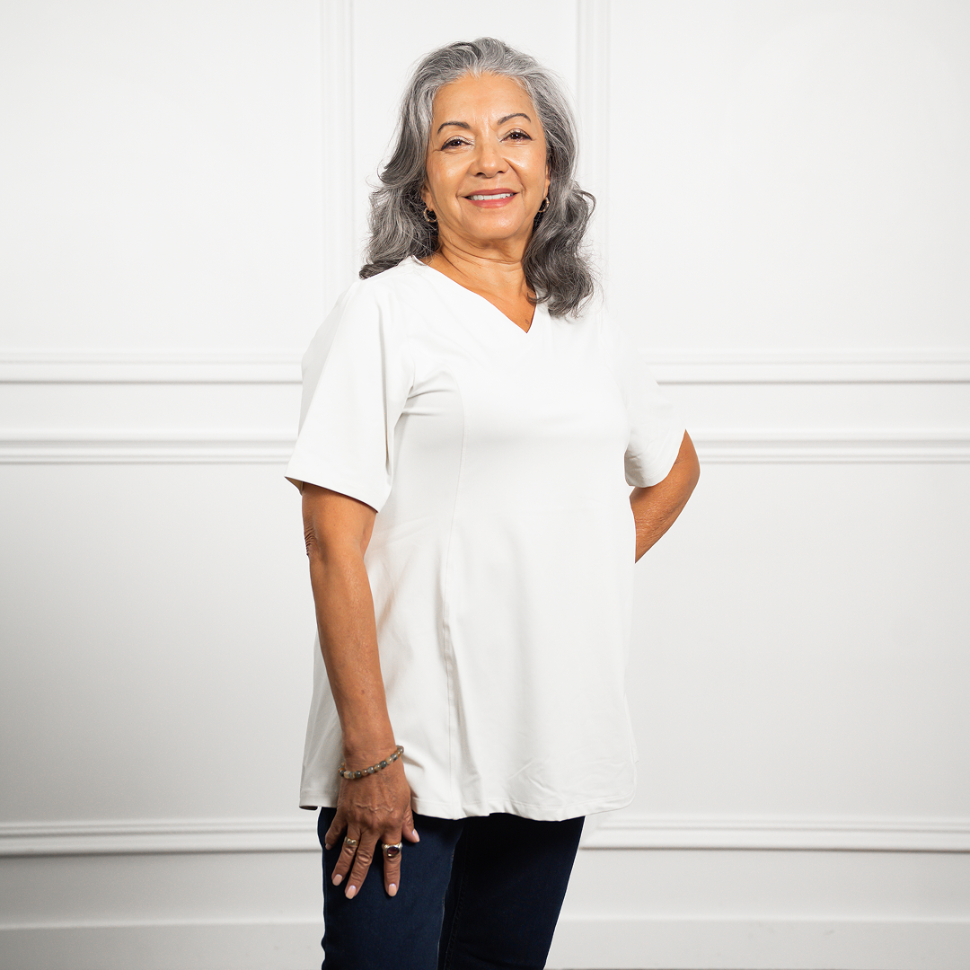 Anti-Muffin-Top Flowy Tee