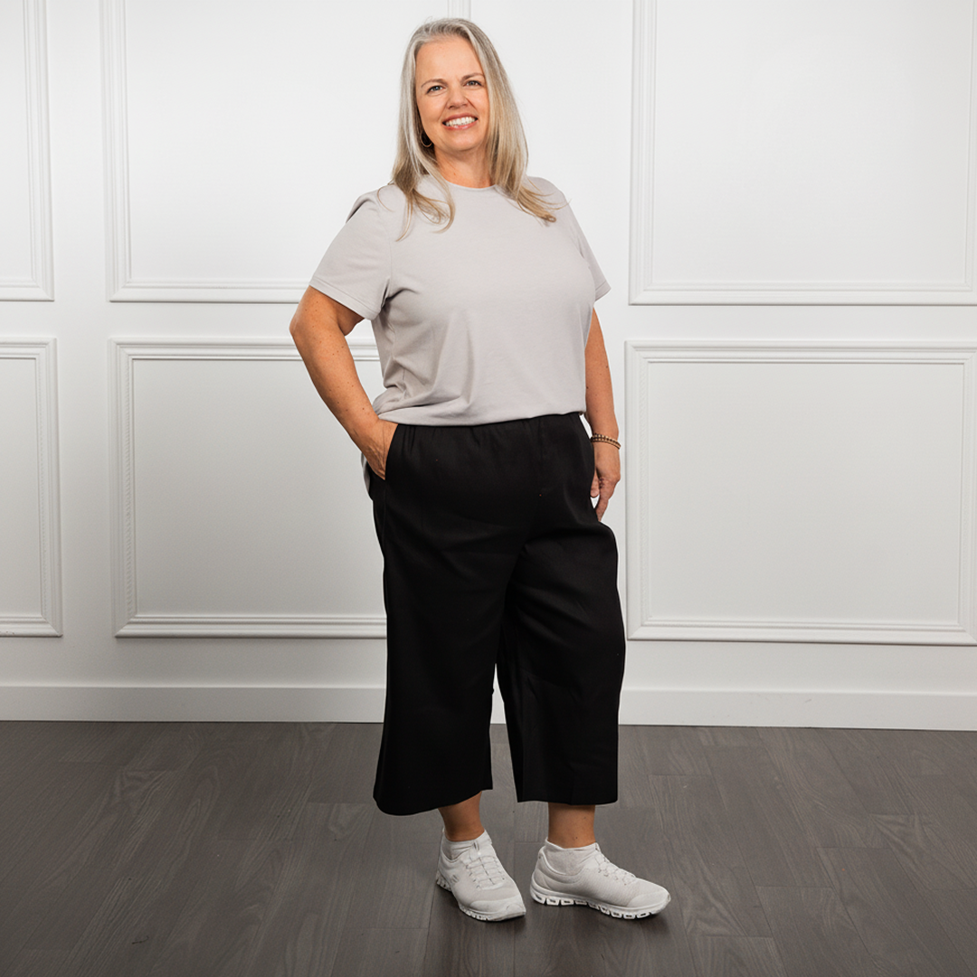 Como Linen/Bamboo Cropped Pant
