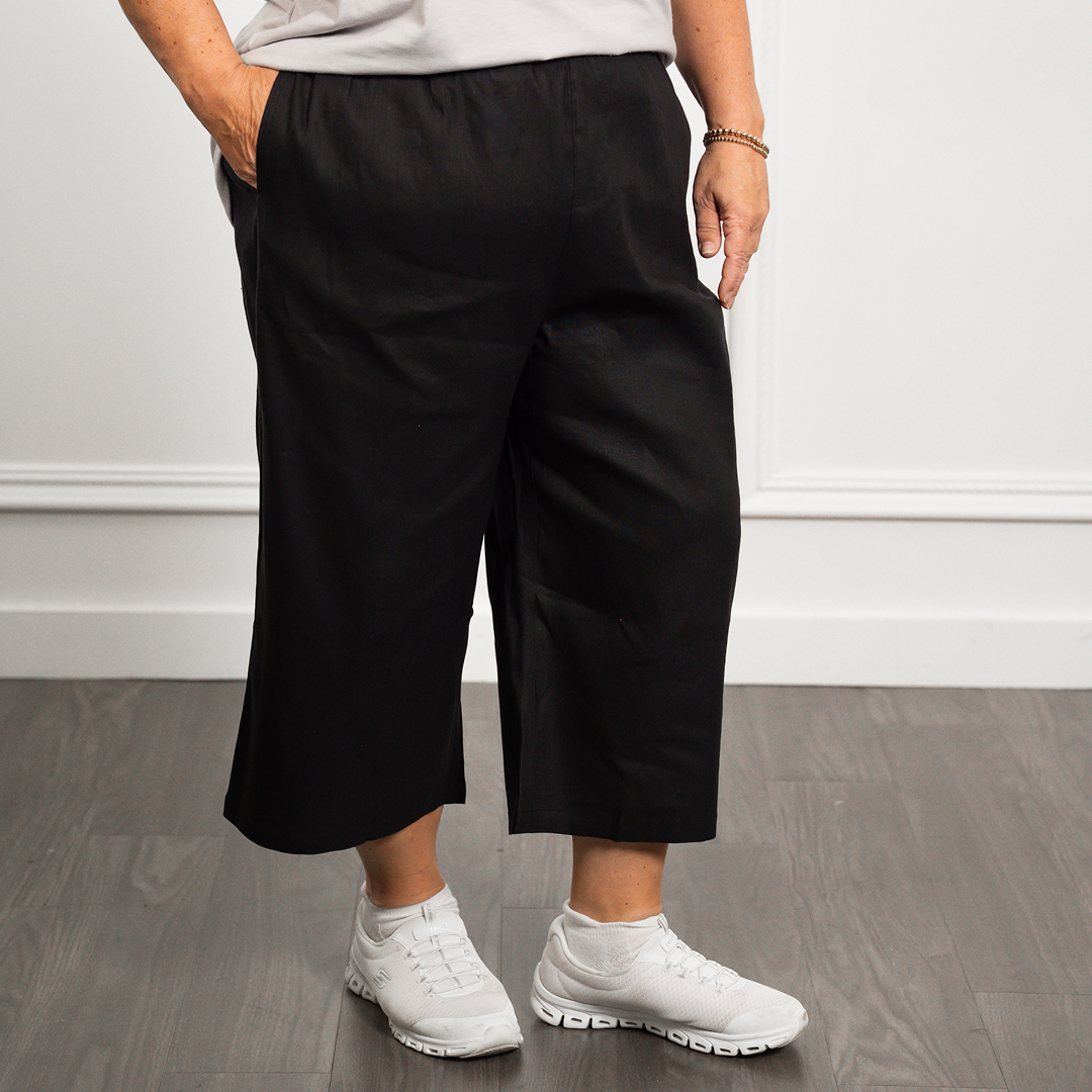 Como Linen/Bamboo Cropped Pant