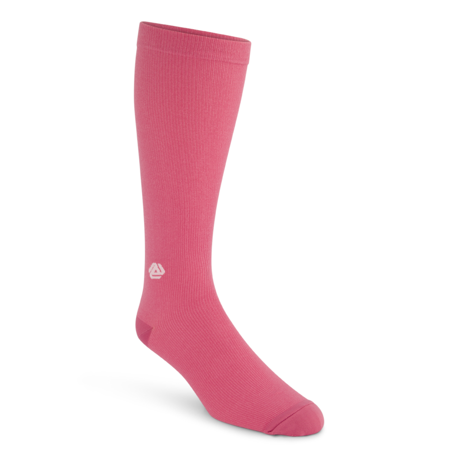 Compression socks worn on a flight, photographed from a window seat