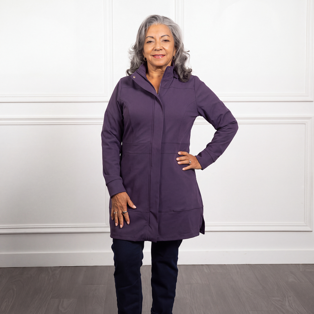 Madison Long Jacket in Regal Plum