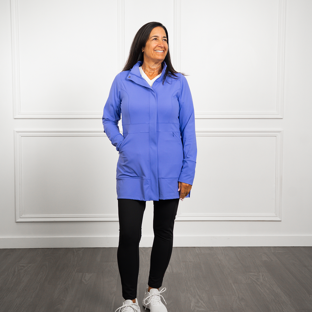 Madison Long Jacket in Periwinkle